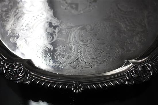 PAUL STORR. A pair of George III silver salvers, 57.5 oz.